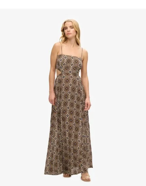 Sheered Back Maxi Dress