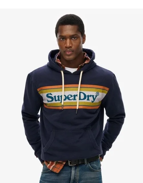 Venue Logo Striped Relaxed Hoodie