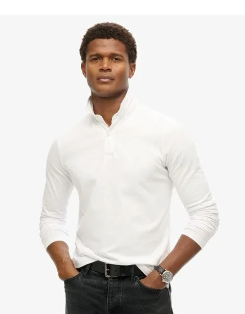 Superdry Studios Long Sleeve Jersey Polo Shirt - Slim Fit, Standard Collar