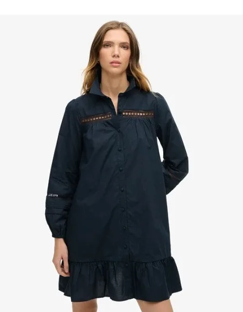 Lace Mix Shirt Dress