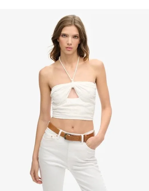 Crop Cut Out Woven Top