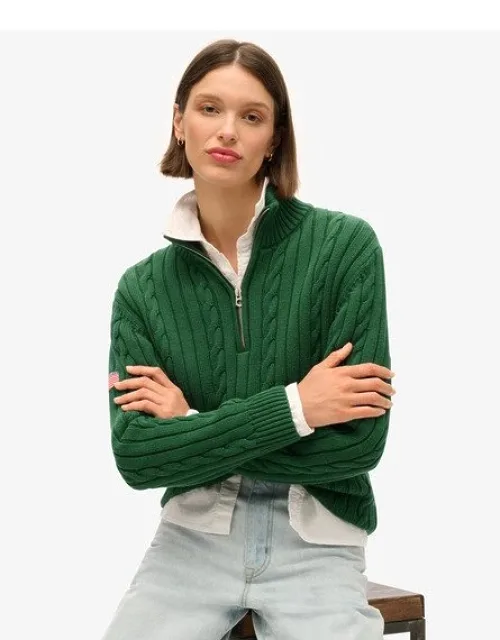 Knitted Rugby Half Zip Jumper