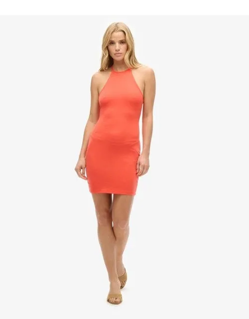 Strappy Back Racer Neck Mini Dress
