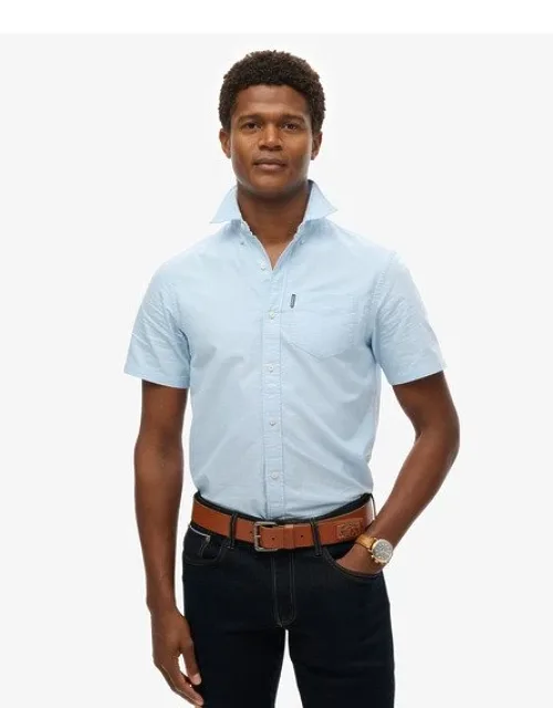 Superdry Oxford Short Sleeve Shirt With Standard Button-down Collar And Chest Pocket