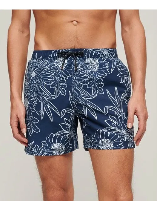 Superdry Printed 15-inch Recycled Swim Shorts With Drawcord Waistband And Supportive Mesh Liner