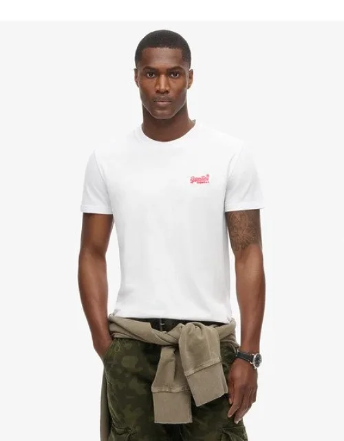Superdry Organic Cotton Essential Logo T-shirt With Ribbed Crew Neckline And Embroidered Logo
