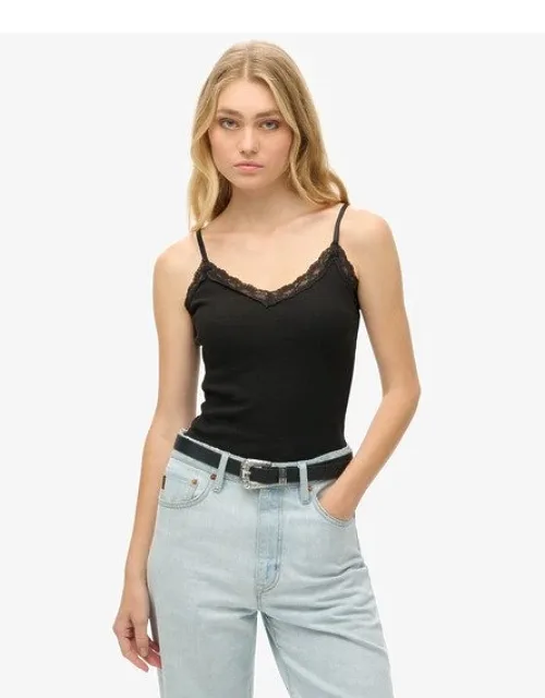 Athletic Essential Lace Trim Cami Top