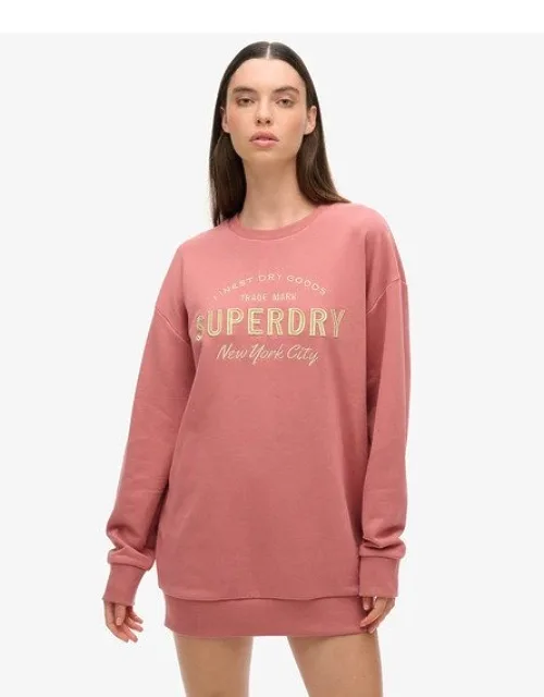 Luxe Metallic Logo Sweat Dress