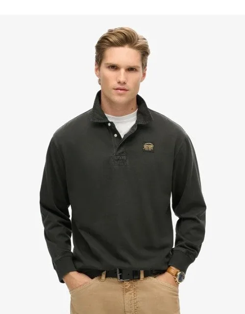 Long Sleeved Contrast Stitch Rugby Shirt