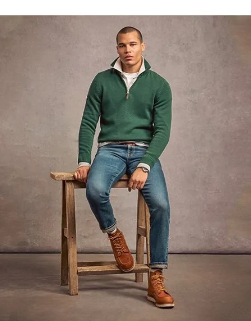 Cotton Classics Half-zip Knitted Jumper