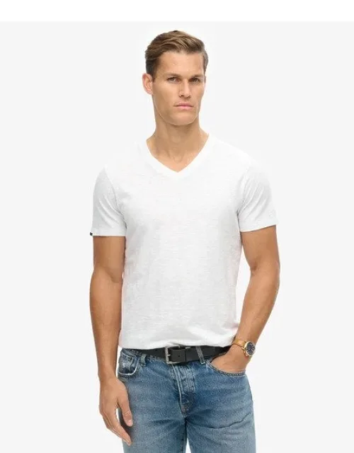 V-neck Slub Short Sleeve T-shirt