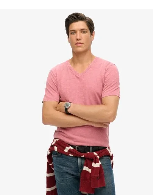 V-neck Slub Short Sleeve T-shirt