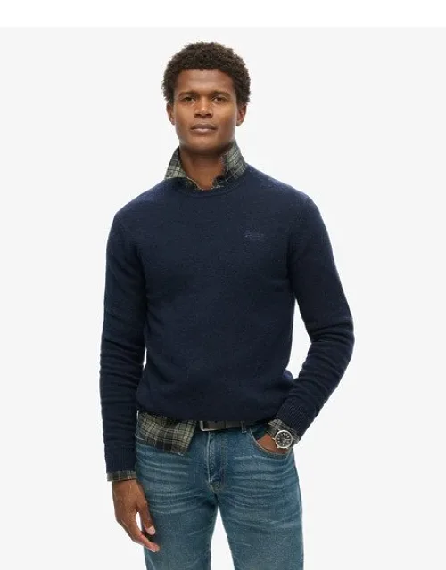 Superdry Essential Slim Fit Crew Jumper - Ribbed Cuffs, Ribbed Hem