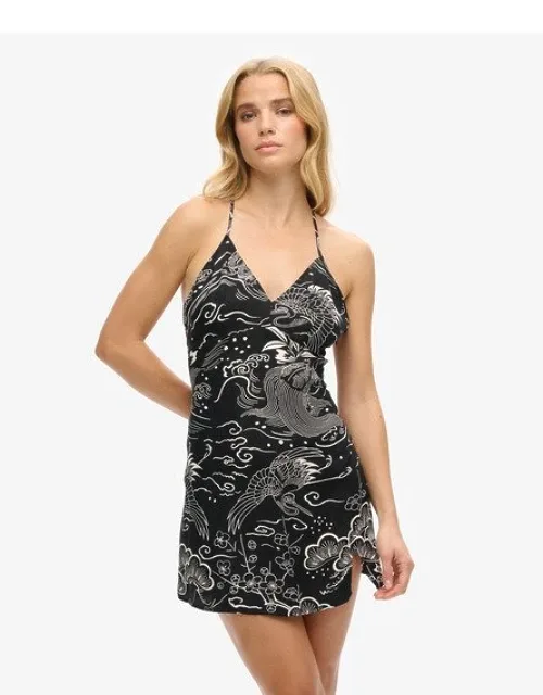 Printed Mini Slip Dress