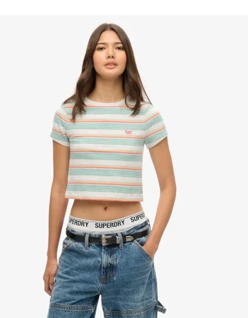 Vintage Stripe Crop T-shirt