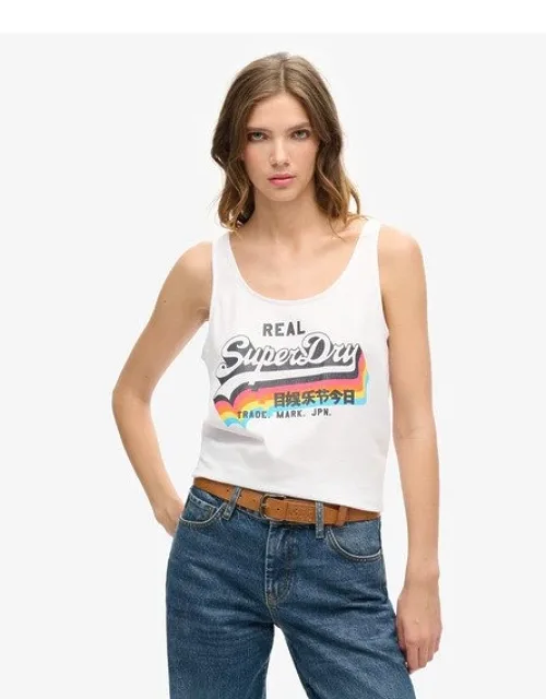 Superdry Vintage Logo Vest Top - Slim Fit, Scoop Neckline