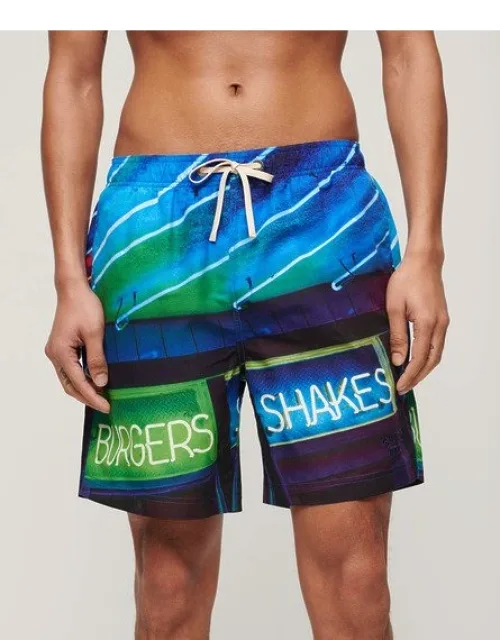 Photographic 17-inch Recycled Swim Shorts