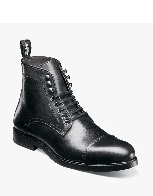 Cap Toe Lace Up Boots