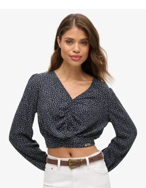 Vintage Tie Front Top