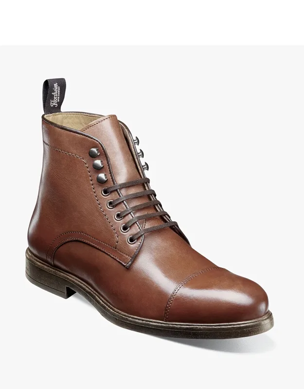 Cap Toe Lace Up Boots