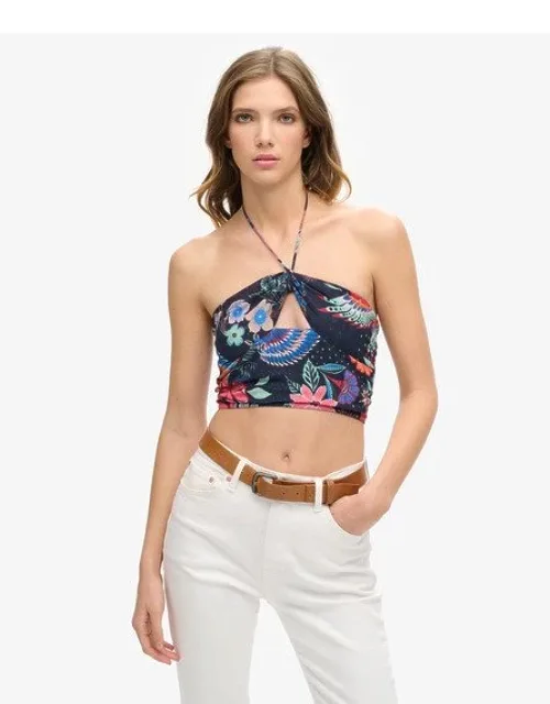 Crop Cut Out Woven Top