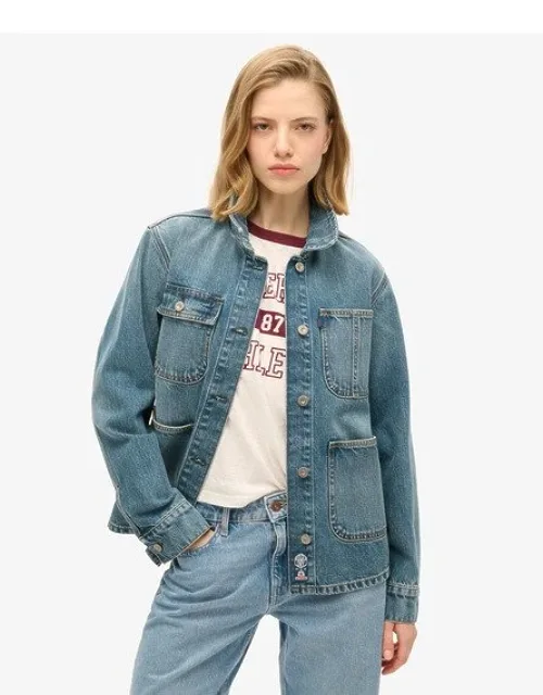 Embroidered Denim Chore Jacket