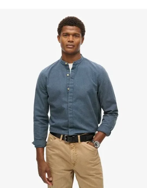 Superdry The Merchant Store - Grandad Shirt With Adjustable Cuffs And Organic Cotton