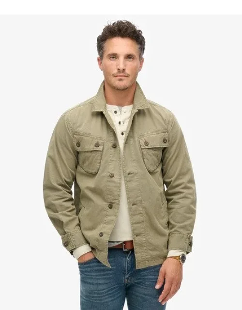 Fully Lined Military Overshirt Jacket