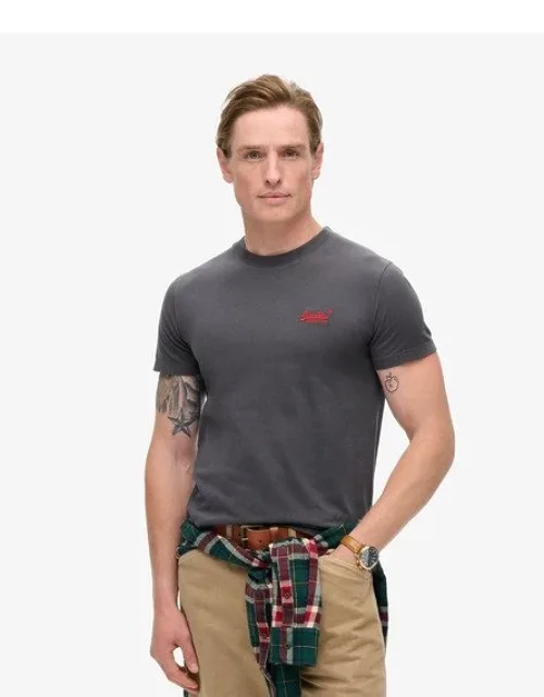 Superdry Organic Cotton Essential Logo T-shirt Slim Fit, Ribbed Crew Neck