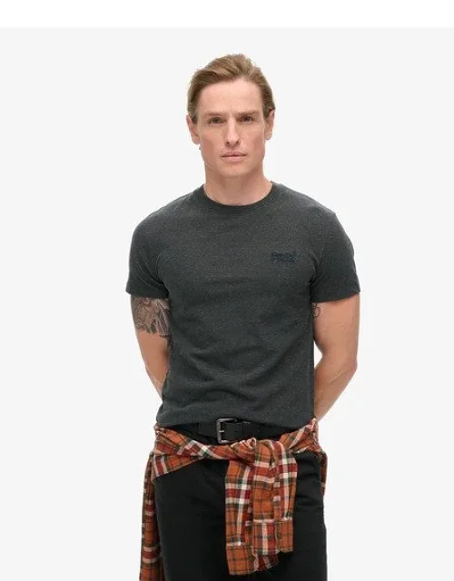 Superdry Organic Cotton Essential Logo T-shirt With Ribbed Crew Neckline And Embroidered Logo