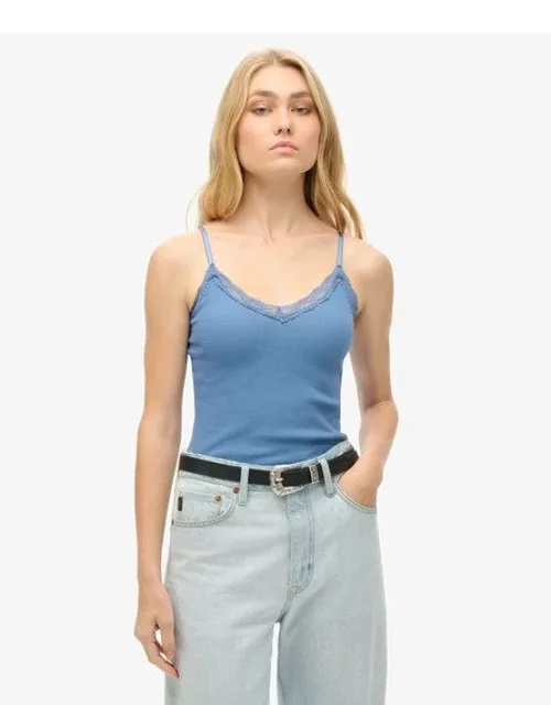 Athletic Essential Lace Trim Cami Top