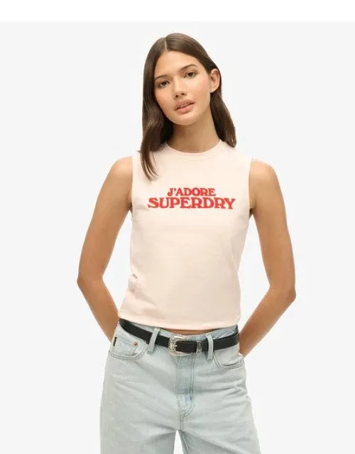 Sport Luxe Graphic Fitted Tank Top
