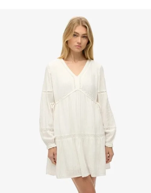 Ibiza Long Sleeve Tiered Mini Dress