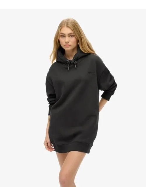 Essential Hoodie Dress With Adjustable Drawstrings And Thigh Length