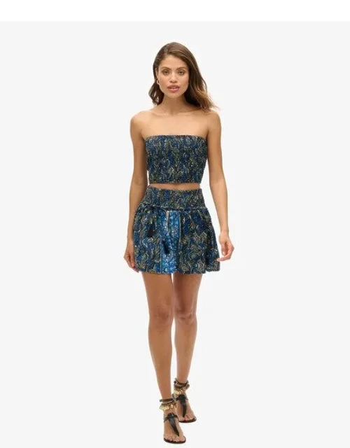 St Tropez Paisley Mini Skirt