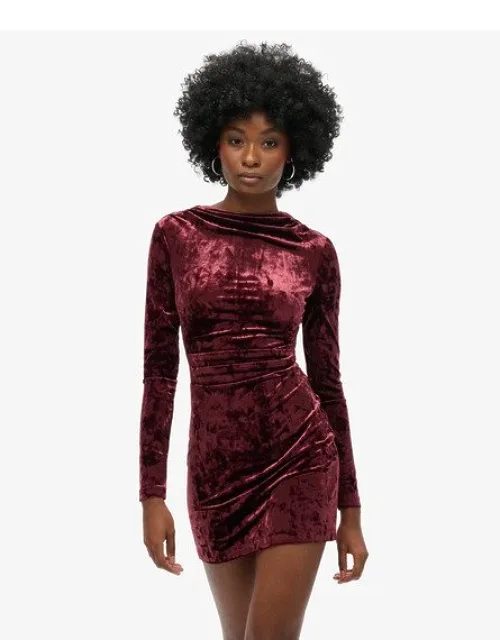 Velvet Long Sleeve Mini Dress