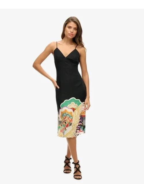 Printed Midi Slip Cami Dress