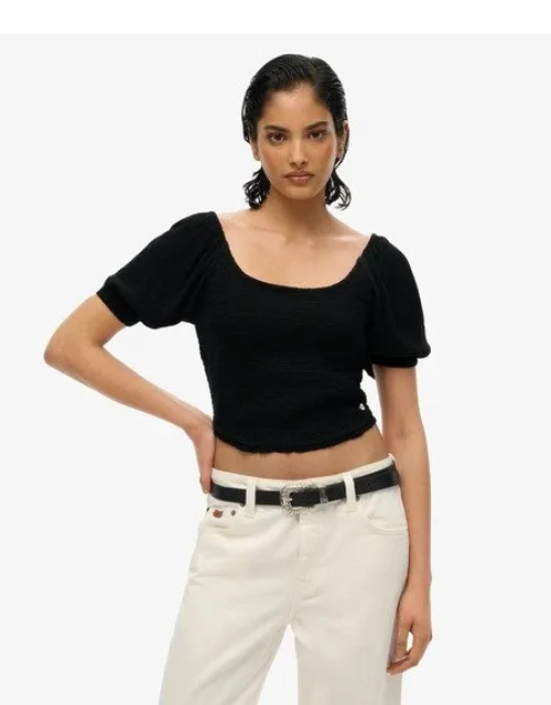 Smocked Woven Top