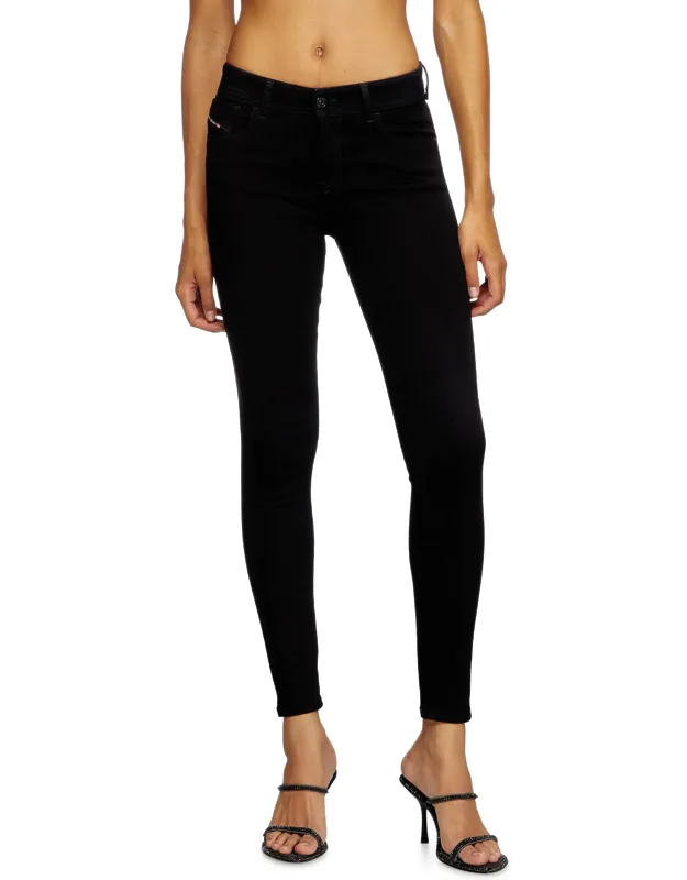 Diesel - Skinny Jeans - 2017 Slandy - Jeans - Black - Regular Waist - Extra Versatile