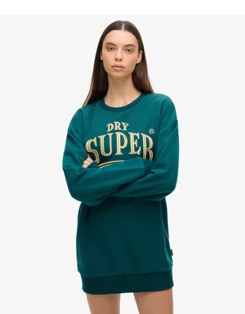 Luxe Metallic Logo Sweat Dress