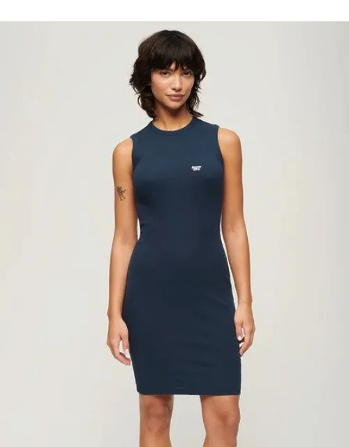 Rib Bodycon Midi Dress - Slim Fit, Racer Back