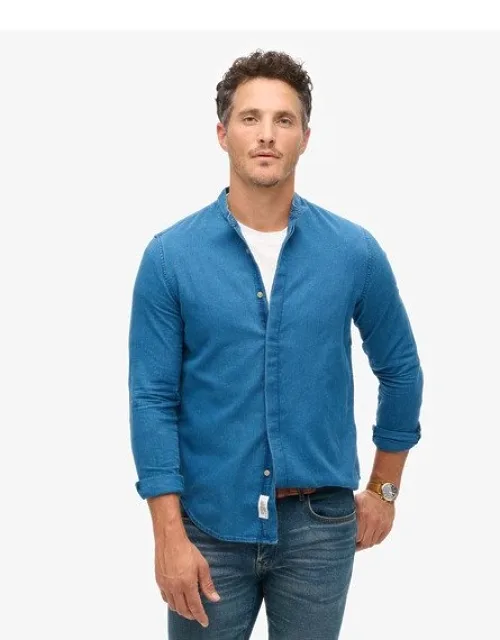 Classic Pinstriped Merchant Grandad Shirt