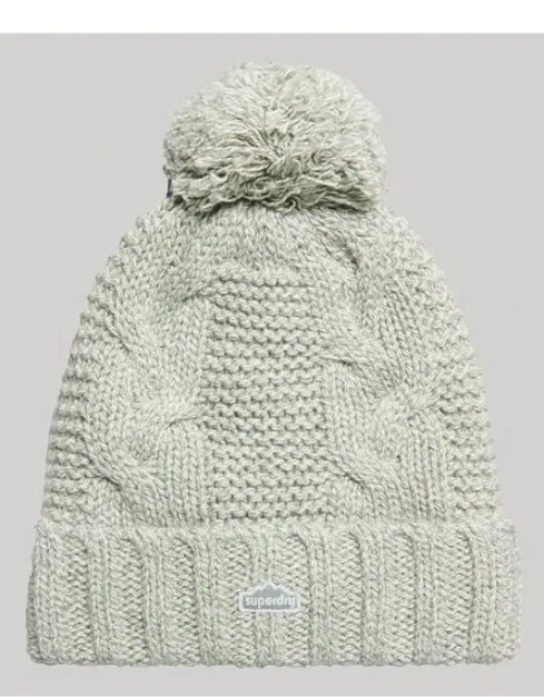 Cable Knit Bobble Beanie