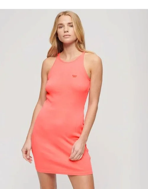 Embroidered Rib Racer Dress