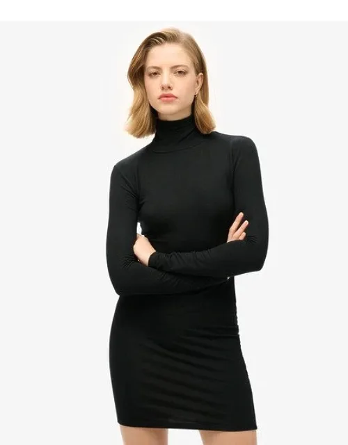 Long Sleeve High Neck Mini Dress