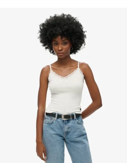 Athletic Essential Lace Trim Cami Top