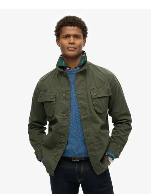 Superdry Military Overshirt Jacket With Four Front Pockets And Button-adjustable Cuffs