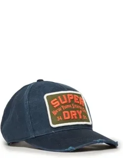 Superdry Graphic Trucker Cap With Distressed Curved Peak And Adjustable Strap Back