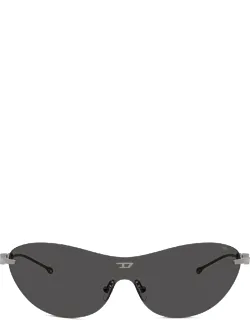 Iconic Oval Sunglasses - Rimless Shield With D-icon Logo