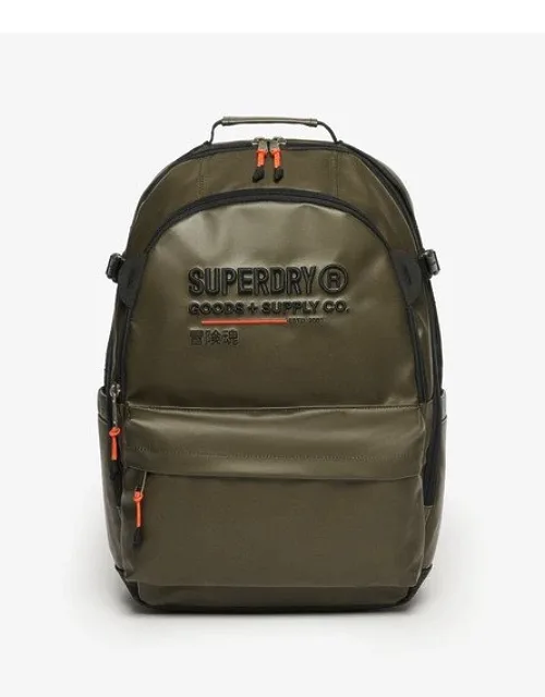Superdry Tarp Utility Backpack With Adjustable Straps And Multiple Pockets